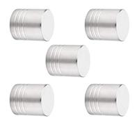 SOTECH 5 pièces Boutons de meuble BRISTOL Ø 15 mm Hauteur 20 mm Acier Inoxydable brossé Poignée Poignée de Placard