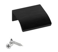SOTECH 5 poignées de meuble Blankett Alex noir brossé 40 mm Poignées d'armoire à monter à l'intérieur de la façade, vis de fixation incluses