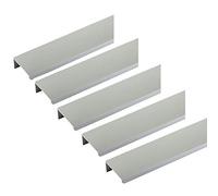 SOTECH 5 poignées de meuble Blankett Jane 280 mm chrome mat BA 3 x 80 mm Poignées d'armoire à monter à l'intérieur de la façade, vis de fixation incluses