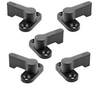 SOTECH 5 x loquets rotatifs 4 x 90° à enclenchement - loquet de verrouillage en zinc moulé sous pression, noir