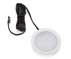 SOTECH 5 x Spot encastré LED GIULIA 12V 3W blanc chaud - 2700K / 65 x 12 mm | Boîtier blanc Spot encastrable pour meuble
