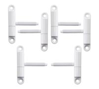 SOTECH 6 Pièces Paumelles à Percer 15 x 83 mm Avec Tenon M8 x 47 mm - Charnières de Rénovation pour Portes Intérieures à Visser/Percer (Acier Blanc)