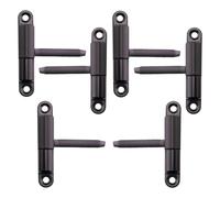 SOTECH 6 pièces paumelles à percer 15 x 83 mm avec tenon M8 x 47 mm | paumelles de rénovation paumelles à visser charnières pour portes intérieures à visser/percer (acier noir)