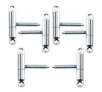 SOTECH 6 pièces paumelles de porte paumelle à visser 15 x 83 mm | avec tourillon M8 x 47 mm paumelle de rénovation paumelle à visser charnière pour portes intérieures à visser/percer (acier