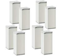 SOTECH 8 pcs. Pieds de Meubles Québec 100 mm (+ 10mm) 40x40mm Optique Argent Anodisé hauteur réglable Pieds de base en Aluminium