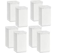 SOTECH 8 pcs. Pieds de Meubles Québec 80 mm (+ 10 mm) 40 x 40 mm Blanc Pieds de Meubles en Aluminium réglables en hauteur