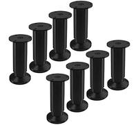 SOTECH 8 Pieds de Meuble Terra Hauteur 120 mm Noir anodisé Pieds de Table réglables en Hauteur jusqu'à Max. 15 mm, Charge jusqu'à 250 kg/par Pied