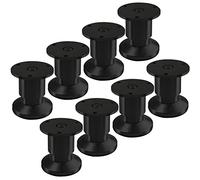 SOTECH 8 Pieds de Meuble Terra Hauteur 50 mm Noir anodisé Pieds de canapé réglables en Hauteur jusqu'à 15 mm Maxi, Charge 250 kg/par Pied
