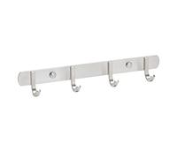 SOTECH Barre à 4 crochets SAMU Porte-serviettes Crochet de vestiaire inox brossé 300 mm Rail à crochets