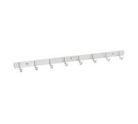 SOTECH Barre à 8 crochets SAMU Crochet multi-usages Porte-manteau inox brossé 620 mm Rail à crochets