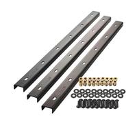 SOTECH Barres d'arête 3 pièces en forme de U en acier au look industriel 80 x 4 x 2 cm pour plateaux de table/vis de fixation et manchons à visser inclus Profilé de renfort, profilé en U