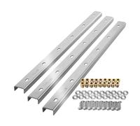 SOTECH Barres d'arête 3 pièces en forme de U en acier inoxydable véritable 90 x 4 x 2 cm pour plateaux de table/vis de fixation et manchons à visser inclus profilé en U