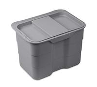 SOTECH BIKI Poubelles Déchets Gris 4,2 L avec Couvercle Collecteur Déchets
