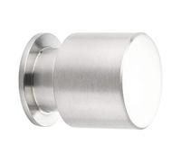 SOTECH Bouton de meuble BIRMINGHAM Ø 20 mm Hauteur 32 mm Acier Inoxydable brossé Bouton de Cuisine Bouton en acier inoxydable