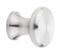 SOTECH Bouton de meuble LEICESTER Ø 20 mm Hauteur 18 mm Acier Inoxydable brossé Poignée de Tiroir Bouton