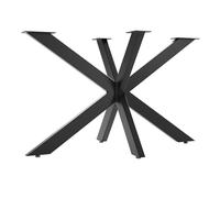 SOTECH Châssis de Table Spider/Pieds de Table Lourds en Acier Noir/Montage Facile/Patins de Table pour Les projets de Bricolage Tables de Salle à Manger 710 x 1200 x 680 mm