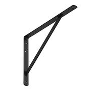 SOTECH Console d'étagère (400 x 275 x 30 mm, noir, revêtement par poudre) Console pour charges lourdes avec barre transversale de stabilisation