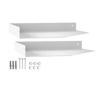 SOTECH Ensemble de 2 étagères murales Hover-X, 250 x 250 x 30 mm, Blanches | kit de montage inclus, solution de rangement moderne pour salle de bain, cuisine ou salon