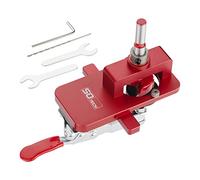 SOTECH Gabarit de 35 mm perçage de précision aluminium Règle de butée | réglable et butée de profondeur pour charnières avec Ø de boisseau Distance de perçage de 52 mm