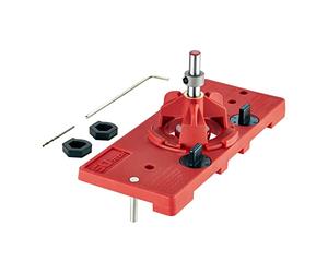 SOTECH Gabarit de perçage BSK-35-T45/52 pour montage de charnières | à boîtier, y compris mèche Forstner Ø 35 mm pour charnières à boîtier avec distance de perçage de 45 et 52 mm