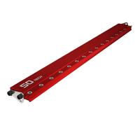 SOTECH Gabarit de perçage de précision en aluminium BS-32-500 (499 x 46,5 x 17 mm) Guide de perçage pour rangées de trous de 32 mm