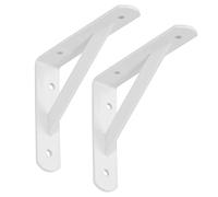 SOTECH Jeu de 6 consoles pour rayonnages (150 x 125 x 30 mm, blanc, revêtement par poudre) Consoles pour charges lourdes avec entretoise pour la stabilisation