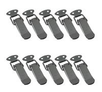 SOTECH Lot de 10 verrous à tension LATCH galvanisés 78 mm à levier de serrage à bascule fermeture de boîte pour boîtes à outils, coffres, tables, armoires