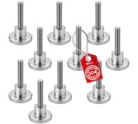SOTECH Lot de 10 vis moletées M5 - Longueur : 30 mm - En acier inoxydable V2A (SS304) - Forme haute (avec tige 10 x 7,5 mm) - DIN 464 - Vis à poignée métrique avec surfaces latérales moletées