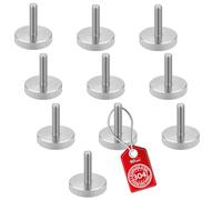 SOTECH Lot de 10 vis moletées M5 - Longueur : 30 mm - En acier inoxydable V2A (SS304) - Forme plate - DIN 653 - Vis à poignée métrique avec surfaces latérales moletées