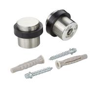 SOTECH Lot de 2 Butoirs de porte STOPPER montage au sol (Ø 36 mm, hauteur 32 mm, acier inoxydable véritable SS201 brossé) Butoir de porte au sol