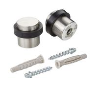 SOTECH Lot de 2 Butoirs de porte STOPPER montage au sol (Ø 36 mm, hauteur 32 mm, acier inoxydable véritable SS201 brossé)