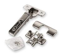SOTECH Lot de 2 charnières à boîtier T45 110° Butée d'angle avec montage rapide et amortisseur, y compris plaque cruciforme, vis et cache