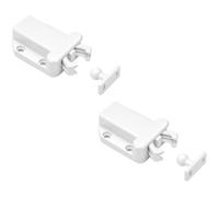 SOTECH lot de 2 loquets à pression « Push to Open » à ressort, blancs, loquets « Push-Latch » pour portes d'armoires, loquets à rouleau, loquets Push-to-Open