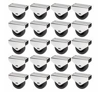 SOTECH Lot de 20 Roulettes caissons PASSAU (Ø 50 mm, pour montage sous-structure, gris foncé) Roulettes de transport Idéales pour les caissons de lit et les tiroirs au sol