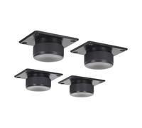 SOTECH Lot de 4 Pieds de Meuble Golf II Ø 50 mm Pied Coulissant Pied de canapé Pied de Socle Patins de Meuble Noirs réglables