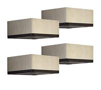 SOTECH Lot de 4 pieds de meuble MOTEL 65 x 65 mm Hauteur 30 mm Aspect inox Pieds de socle en aluminium