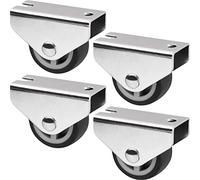 SOTECH Lot de 4 Roulettes caissons PASSAU (Ø 30 mm, pour montage sur sous-structure, gris foncé) Roulettes de transport Idéales pour les caissons de lit et les tiroirs au sol