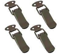 SOTECH Lot de 4 verrous à tension LATCH jaune galvanisé 78 mm à levier de serrage pour boîtes à outils, coffres, tables, placards