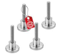 SOTECH Lot de 4 vis moletées M10 - Longueur : 40 mm - En acier inoxydable V2A (SS304) - Forme haute (avec tige 20 x 15,6 mm) - DIN 464 - Vis à poignée métrique avec surfaces latérales moletées