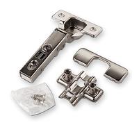 SOTECH Lot de 6 charnières à boîtier T45 110° charnière d'angle avec montage rapide et amortisseur, y compris plaque cruciforme, vis et cache