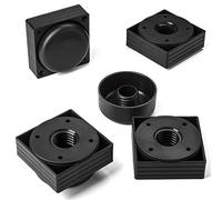 SOTECH Lot de 8 pieds de meubles Pieds de canapé HOTEL carrés Hauteur réglable de 25 à 35 mm