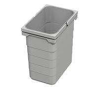 Ninka eins2vier Poubelle Collecteur de déchets 7 L gris aluminium Hauteur: 250 mm 230 x 153 mm