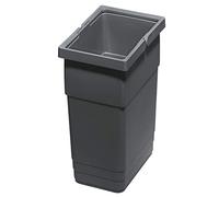 Ninka eins2vier Poubelle Hauteur: 275 mm Volumen: 6 Liter 210 x 140 mm gris sombre Bac de Compostage Corbeille Recyclage