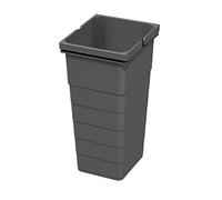 Ninka eins2vier Poubelle Hauteur: 330 mm Volumen: 11,5 Liter 229 x 205 mm gris sombre Recyclage Seau Ordures de SOTECH
