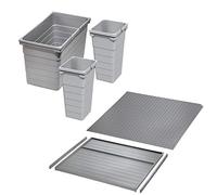 SOTECH Ninka Système Tri des Déchets eins2vier KB 600 mm, Épaisseur latéral | 16 mm Hauteur 330 mm 2x 11,5L, 1x 25L, 1x 60cm