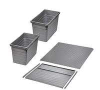 SOTECH Ninka Système Tri des Déchets eins2vier KB 600 mm, Épaisseur latéral | 16 mm Hauteur 330 mm 2x 25L, 1x 60cm