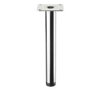 SOTECH Pied de meuble LIMA hauteur 200 mm, Ø 25 mm réglable en hauteur 10 mm chrome poli pied de vitrine pied de socle d'armoire