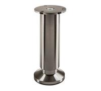 SOTECH Pied de meuble TERRA hauteur 150 mm aspect inox brossé réglable en hauteur jusqu'à max. 15 mm charge 250 kg