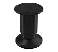 SOTECH Pied de meuble TERRA hauteur 80 mm noir anodisé réglable en hauteur jusqu'à max. 15 mm charge 250 kg