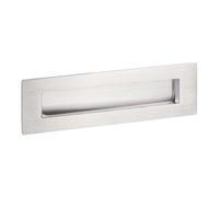 SOTECH Poignée coquille EL-11 120 x 50 mm acier inoxydable brossé Poignée à encastrer en acier inoxydable véritable Poignée de meuble à encastrer